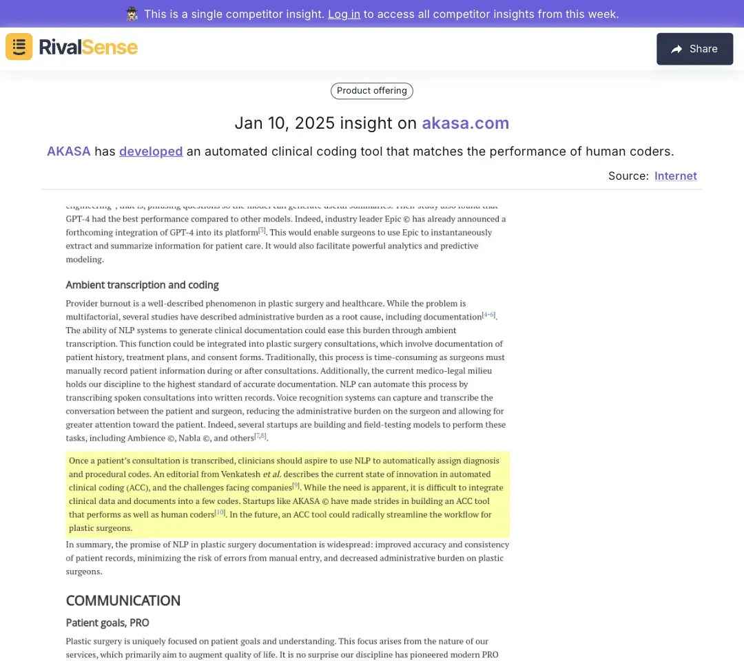 AKASA Clinical Coding Tool