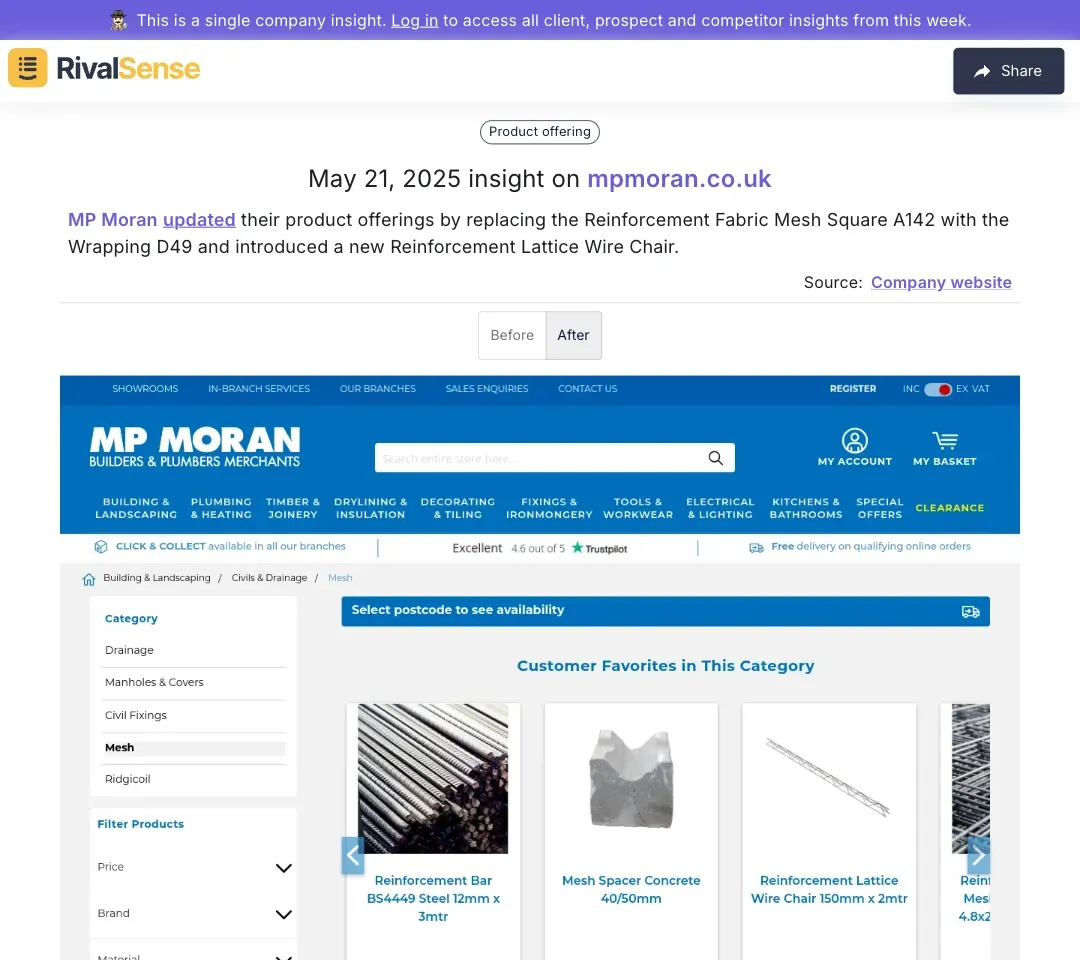 MP Moran Product Update