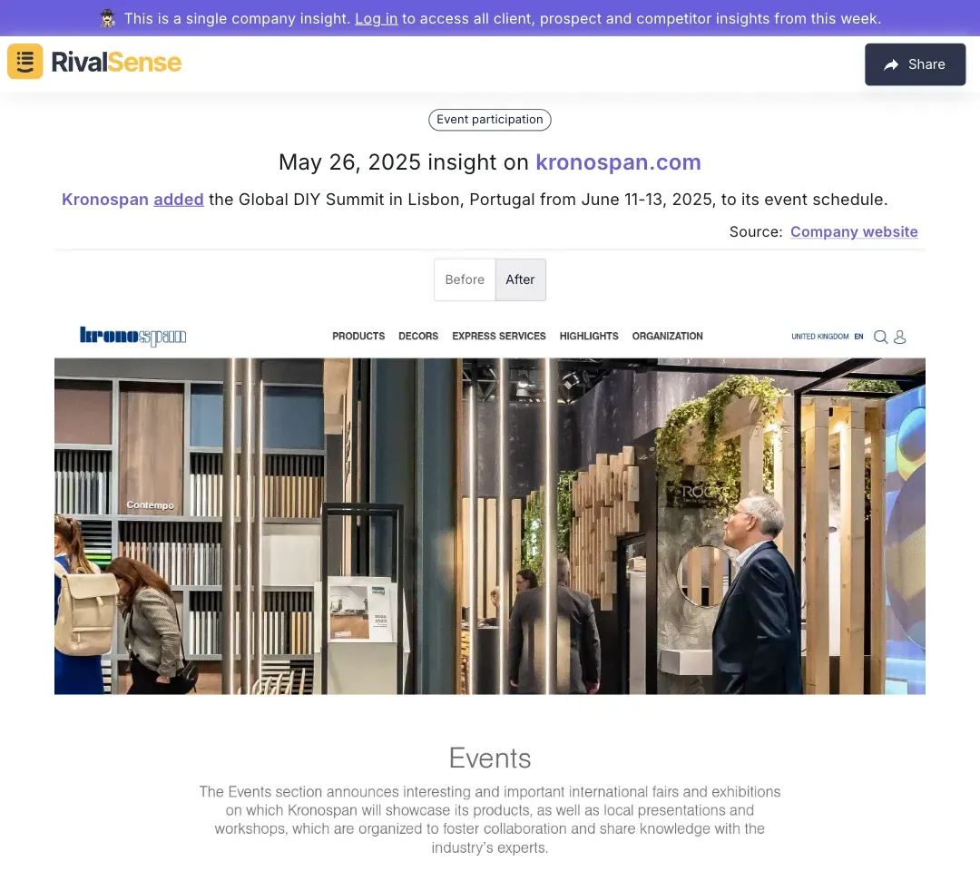 Kronospan added the Global DIY Summit in Lisbon
