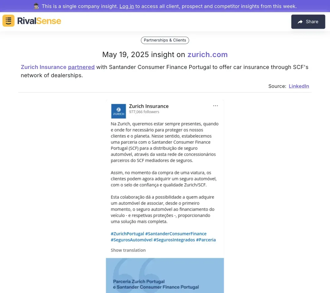 Zurich Insurance Partnership