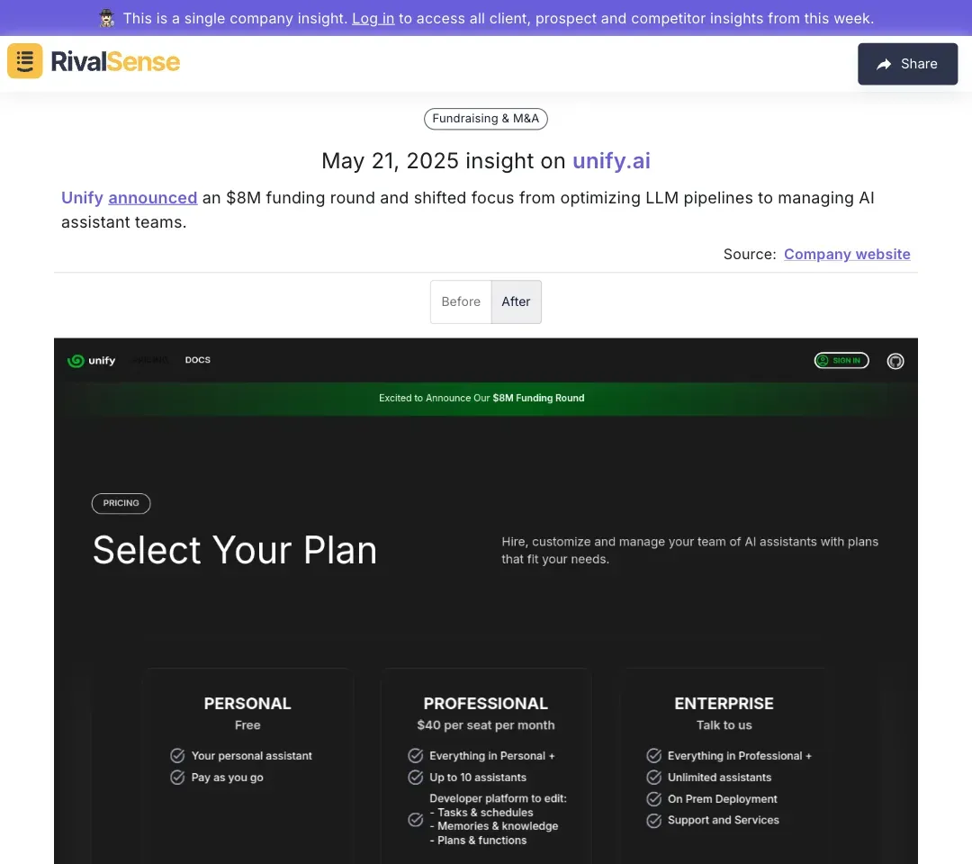 Unify Funding Announcement