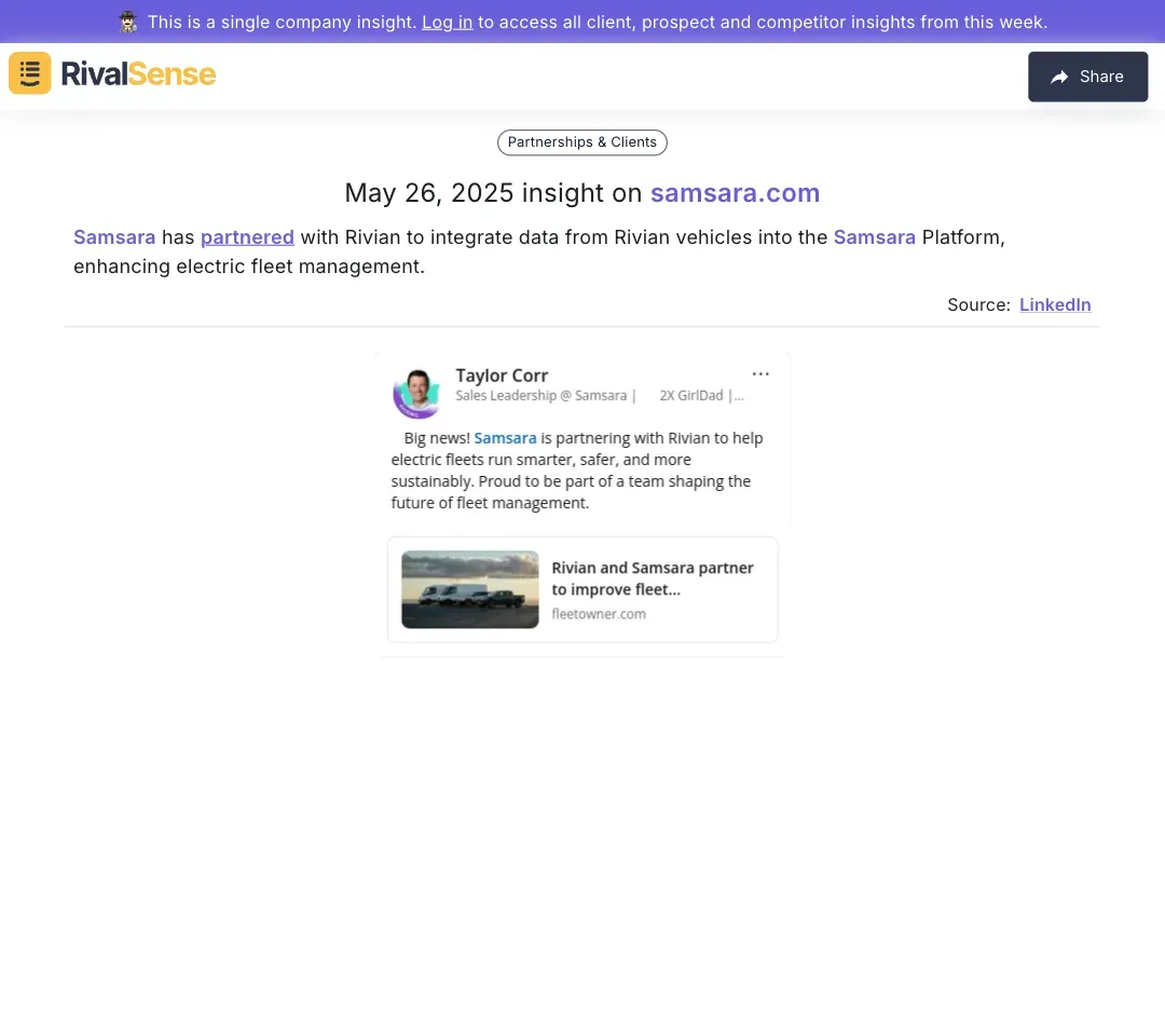 Samsara-Rivian Partnership