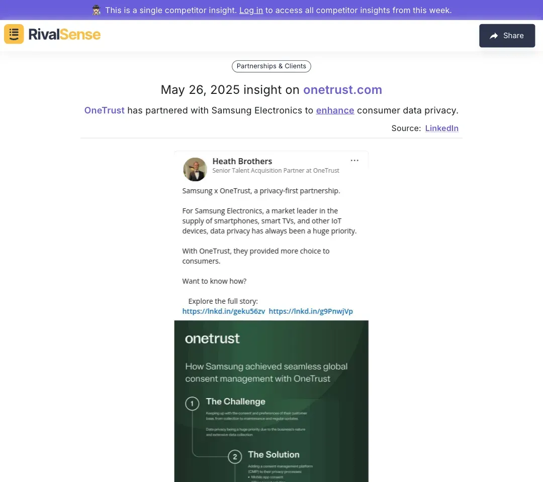 OneTrust-Samsung partnership