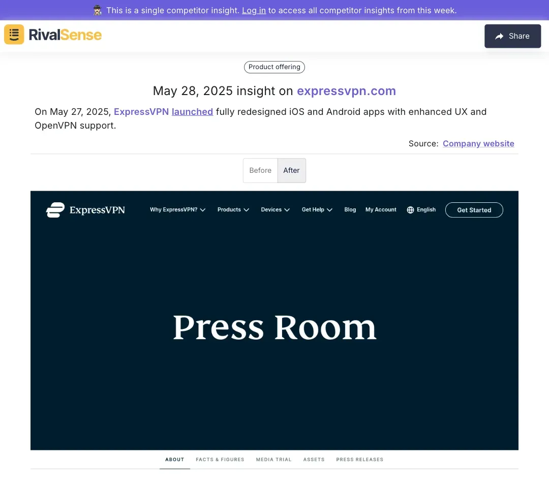 ExpressVPN App Redesign