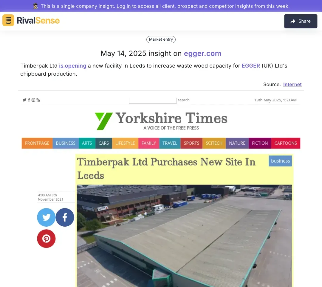 Timberpak Leeds Facility