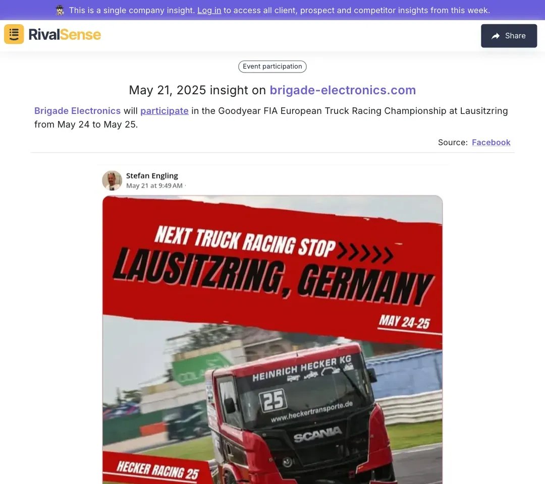 Brigade Electronics at motorsport event