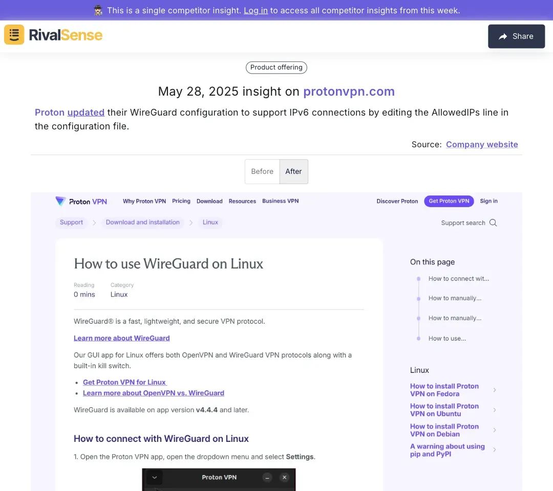 Configuration Change