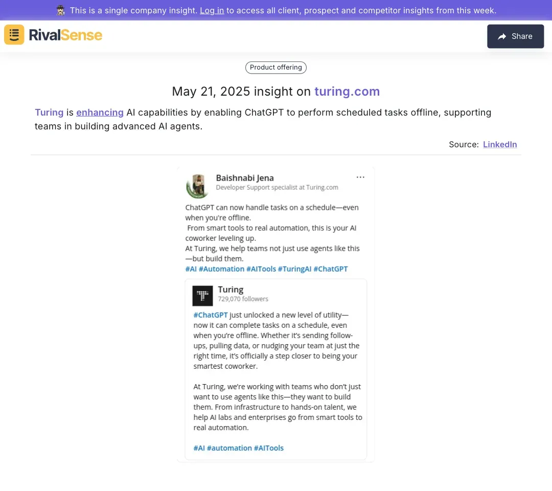 Turing’s Offline AI