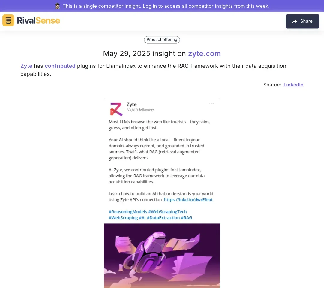 Zyte Contribution