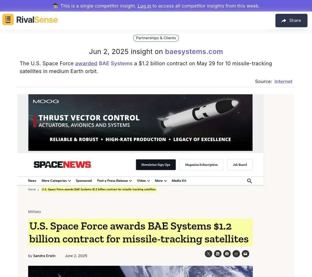 BAE Systems Contract