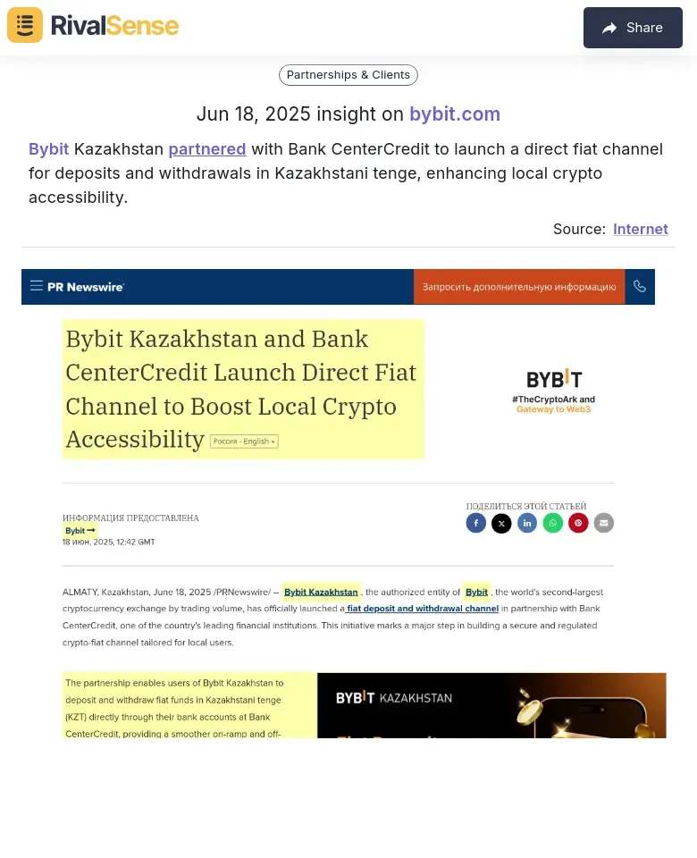 Bybit Kazakhstan Partnership