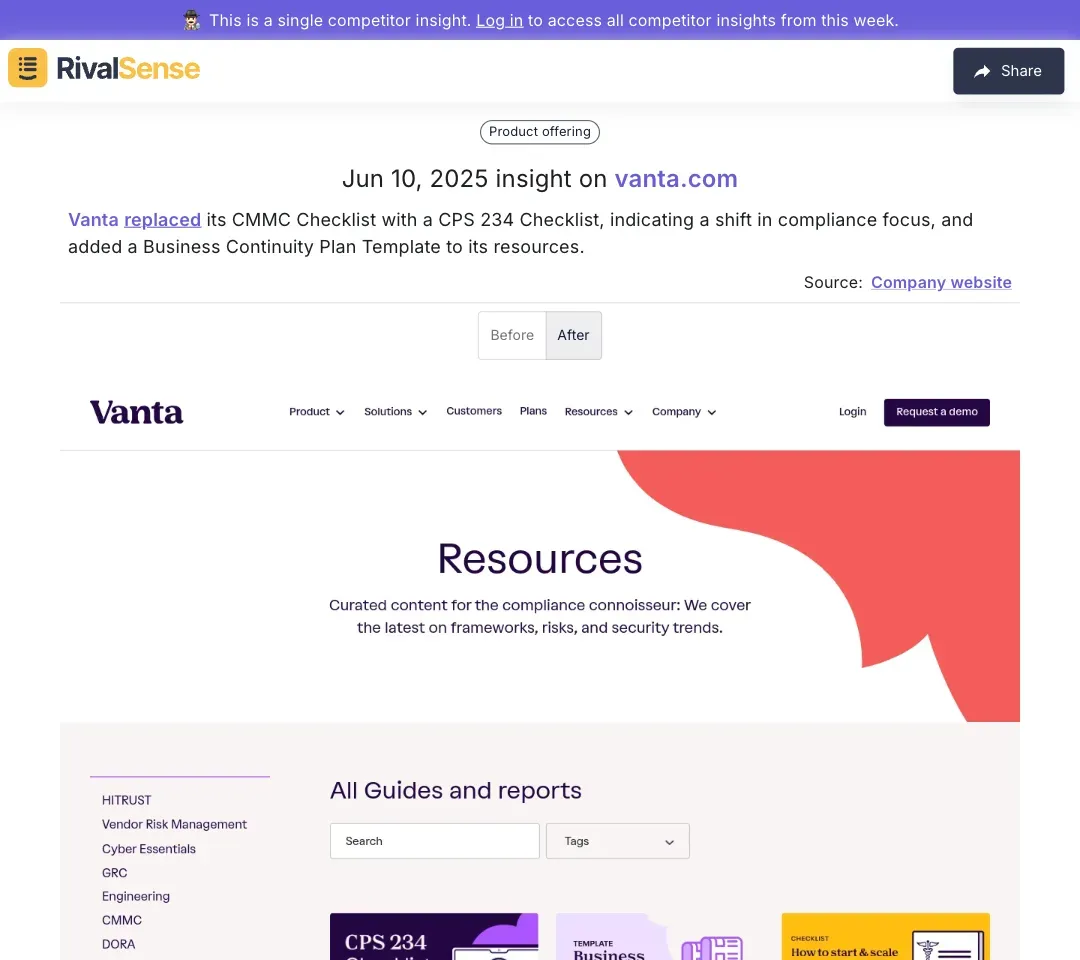 Vanta's Compliance Update