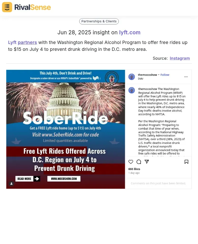 Lyft's community partnership