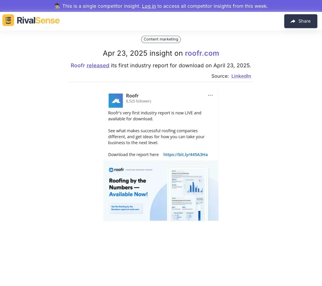 Roofr Industry Report