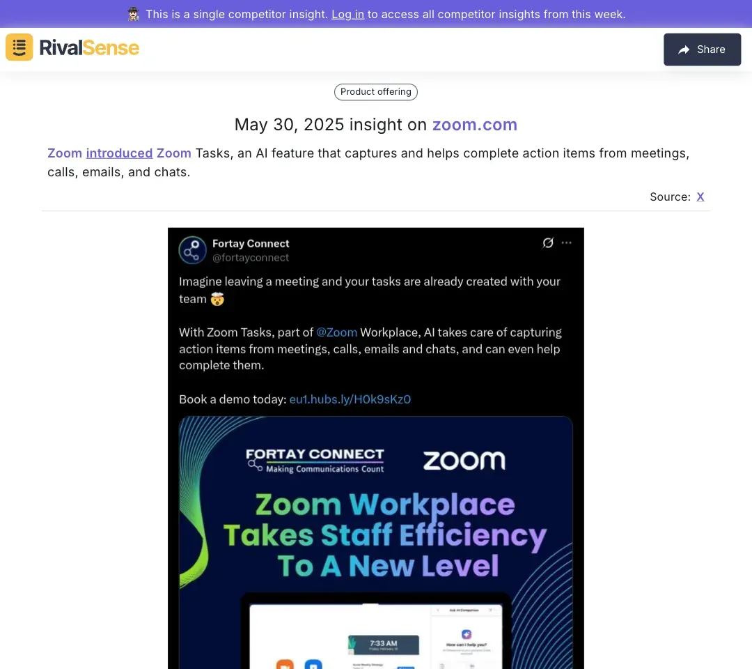 Zoom Tasks Feature
