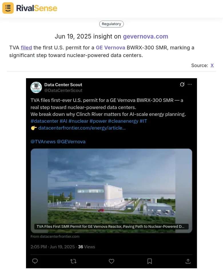 TVA Permit for Nuclear-Powered Data Centers