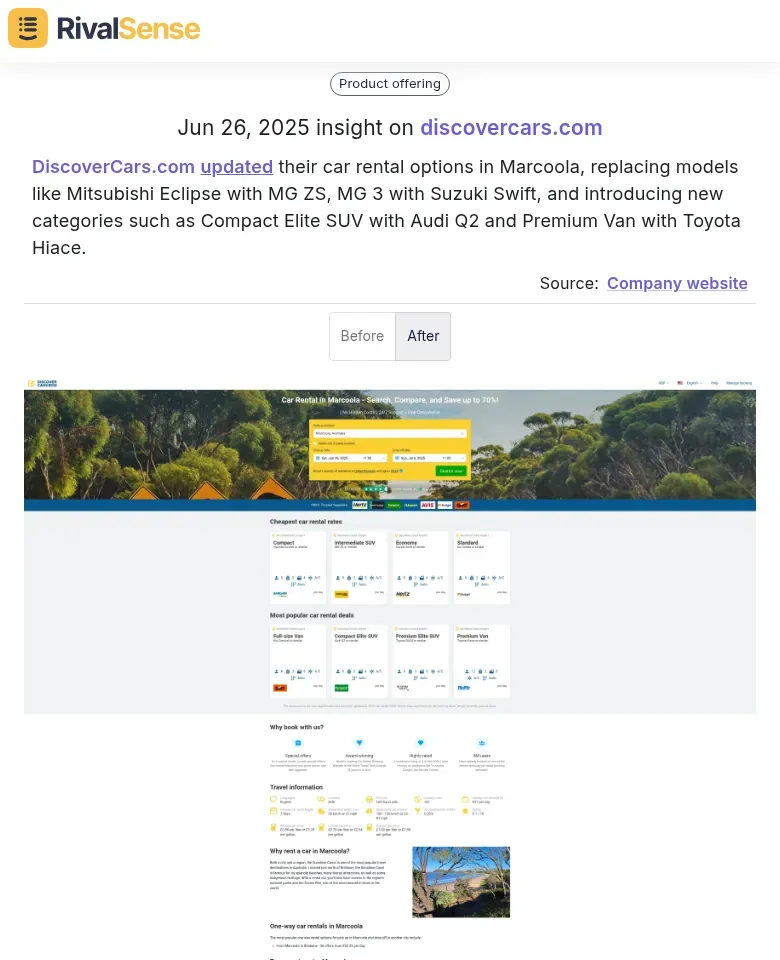 DiscoverCars.com updated car rental options