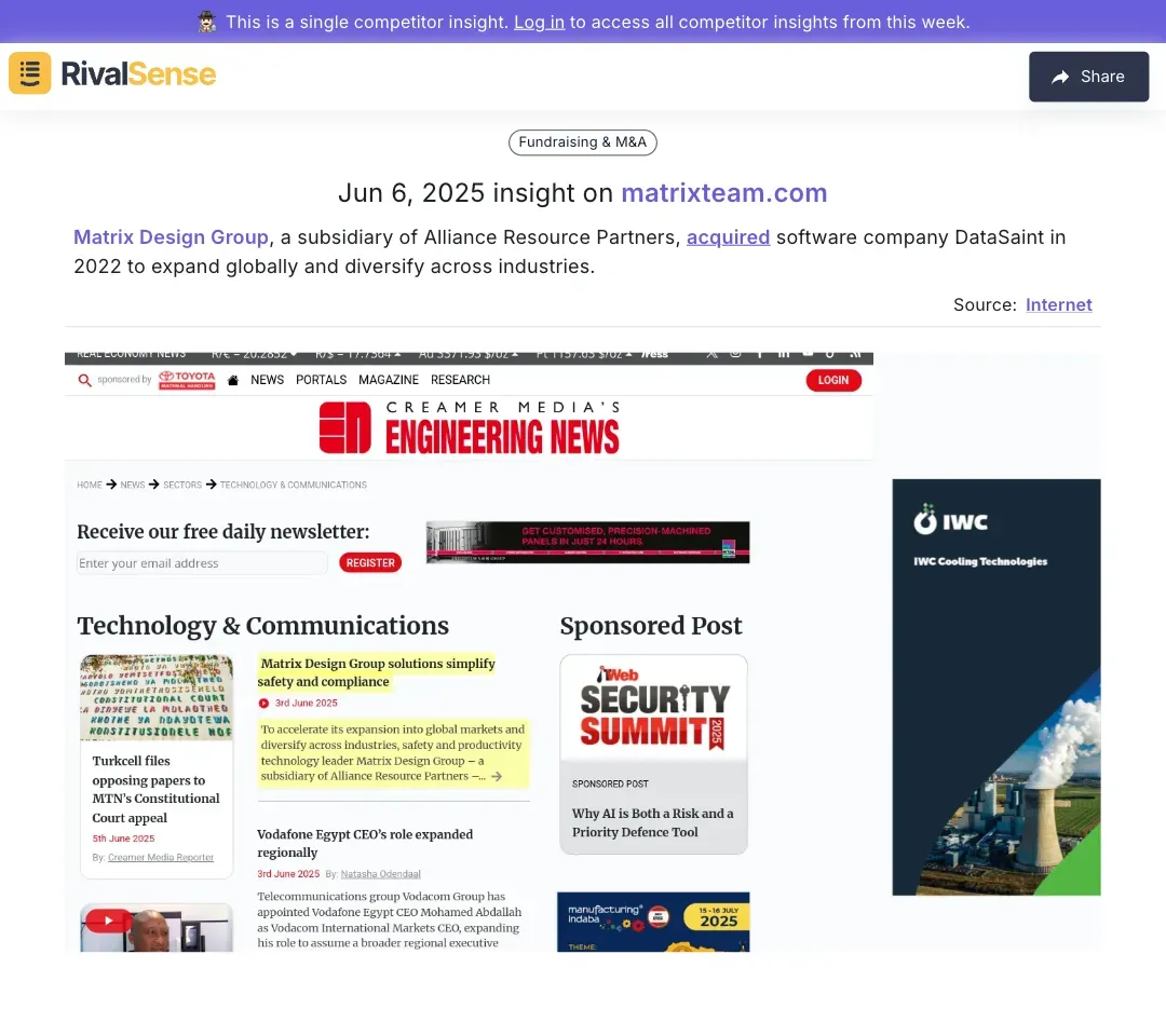 Acquisition example
