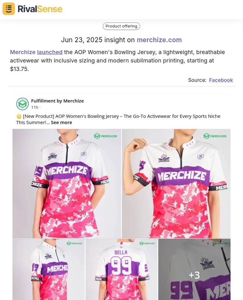 Merchize Bowling Jersey
