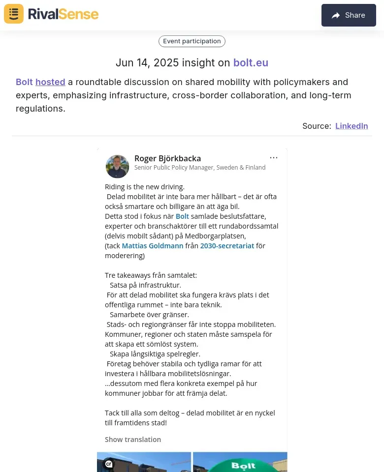 Bolt's Mobility Roundtable