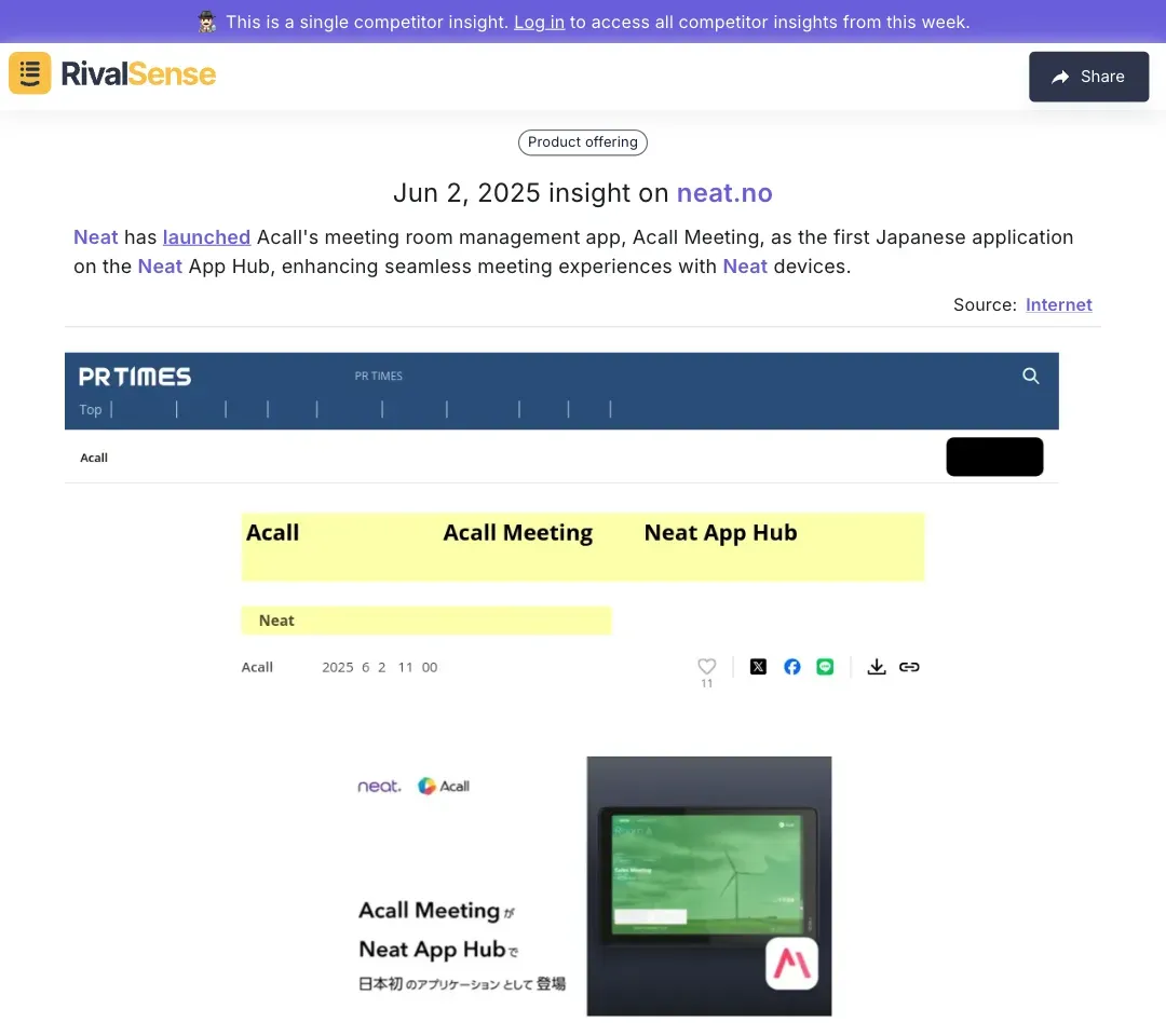 Neat Launches Acall Meeting on Neat App Hub
