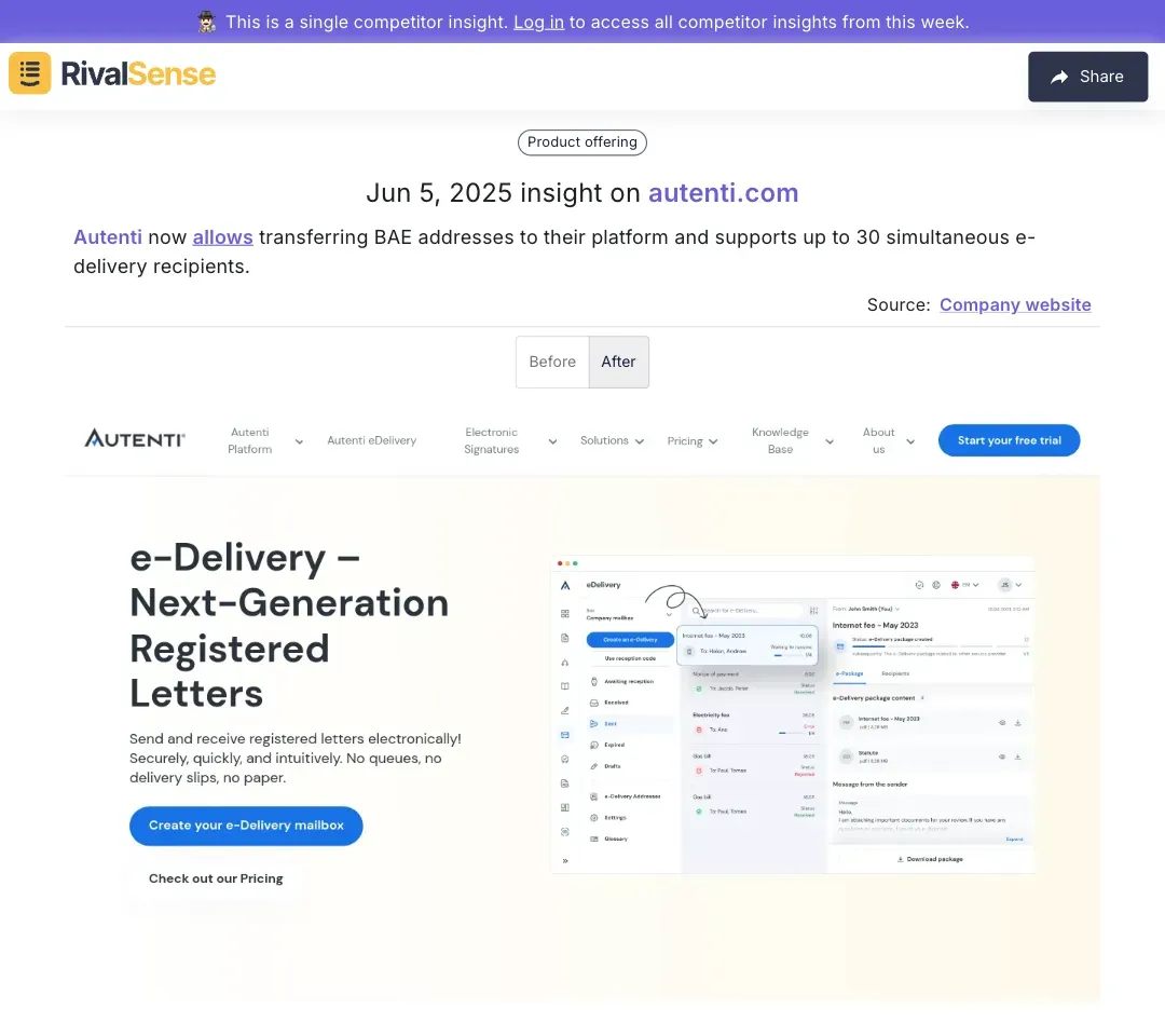 Autenti Product Update