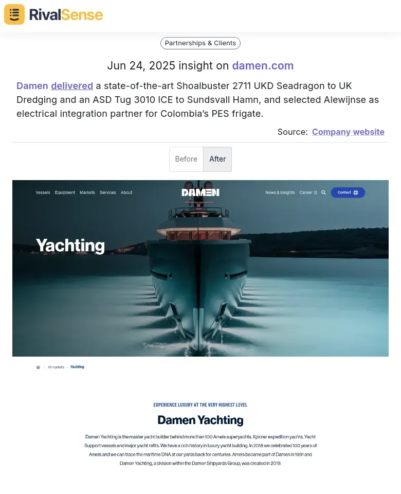 Damen delivered vessels and selected electrical integration partner