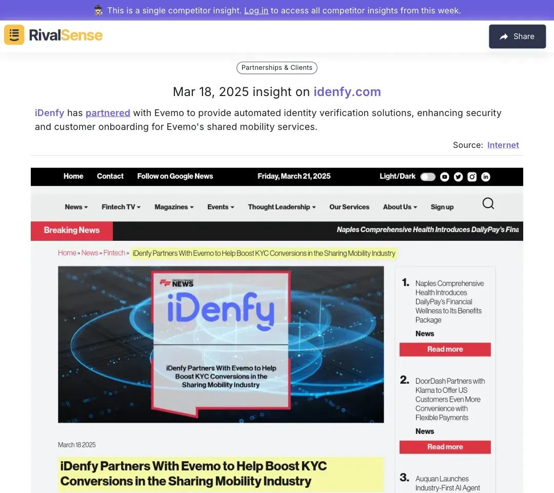 iDenfy and Evemo Partnership