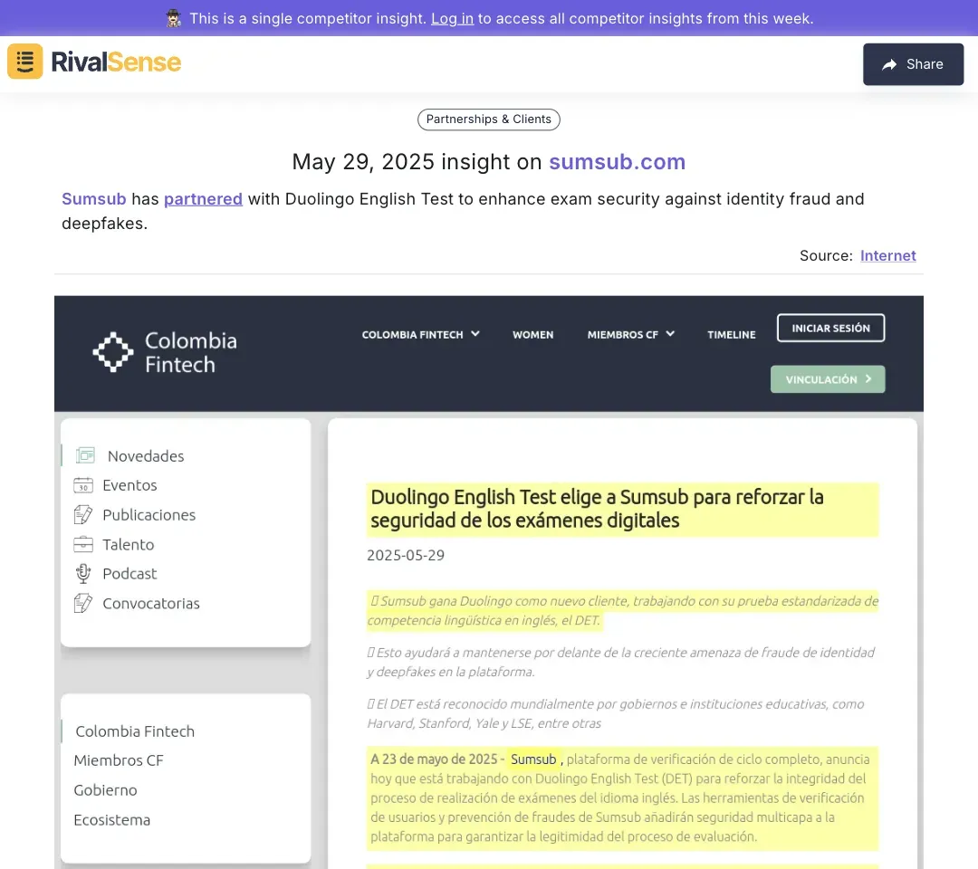 Sumsub partners with Duolingo English Test