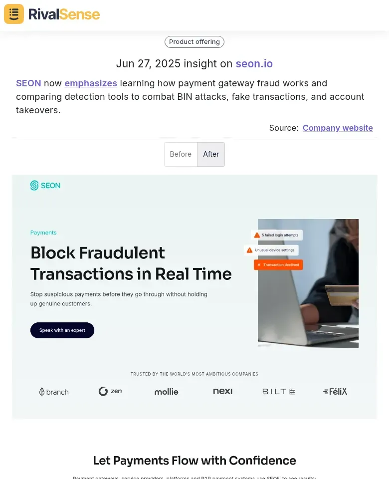 SEON emphasizes payment gateway fraud content