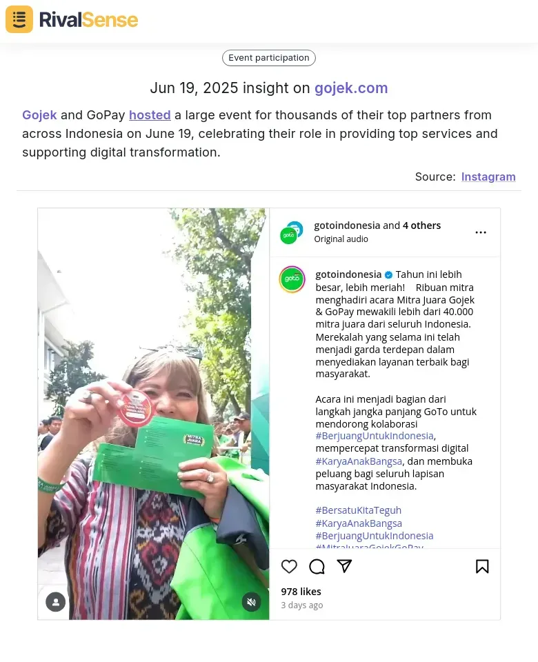 Gojek Partner Event