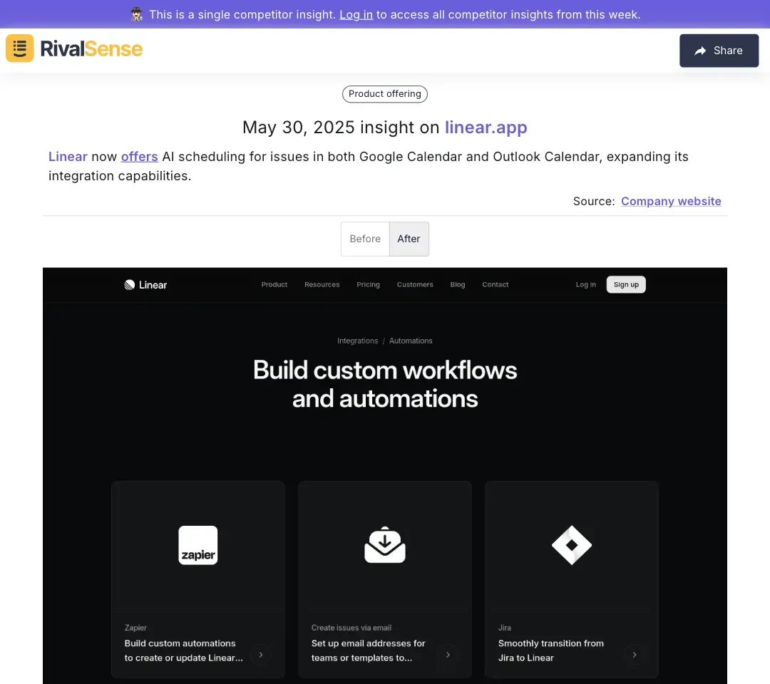 Linear AI Scheduling Integration