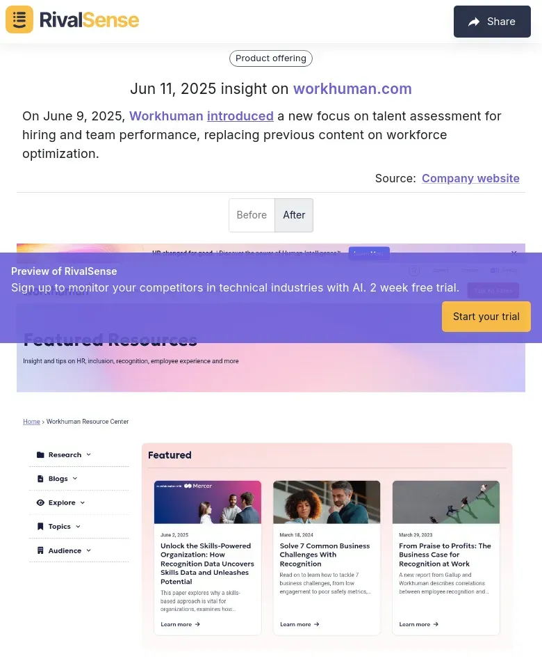 Workhuman's Focus Shift
