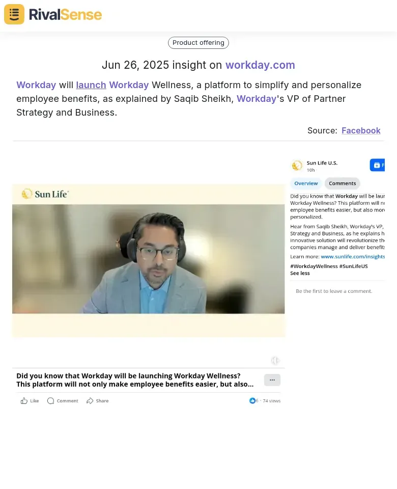 Workday Wellness Platform