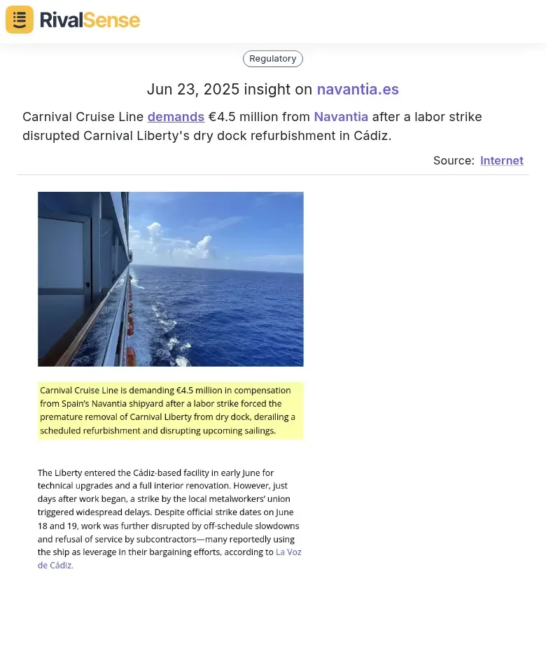 Carnival labor disruption