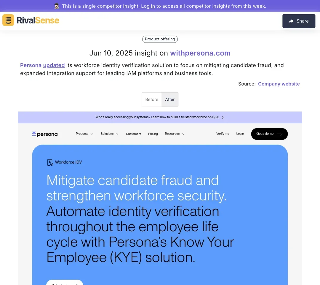 Persona's workforce identity verification update