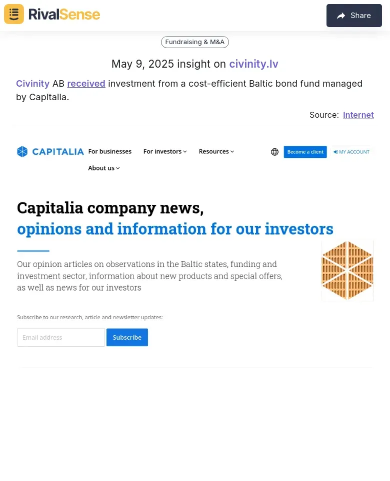 Civinity Investment Insight