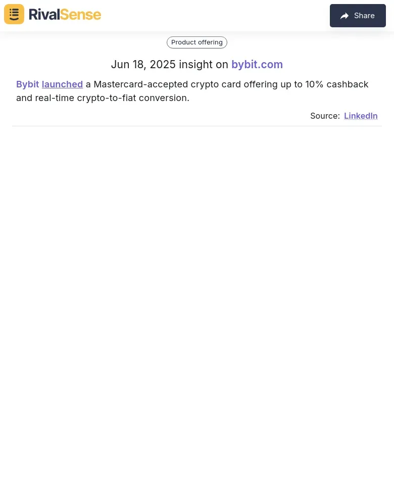 Bybit Crypto Card