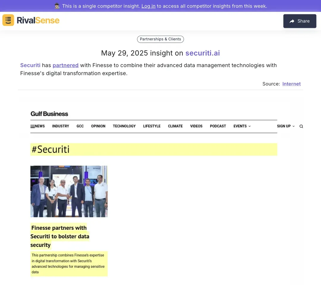 Securiti-Finesse Partnership