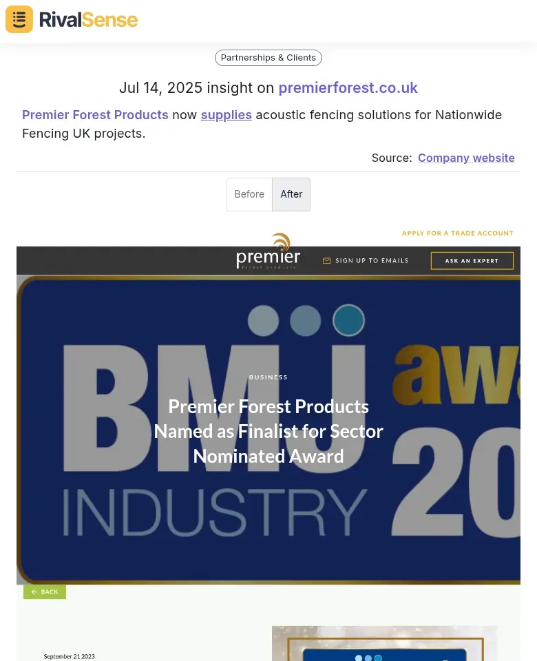 Premier Forest Products supplies acoustic fencing for Nationwide Fencing UK