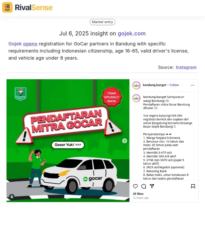 Gojek Partner Announcement