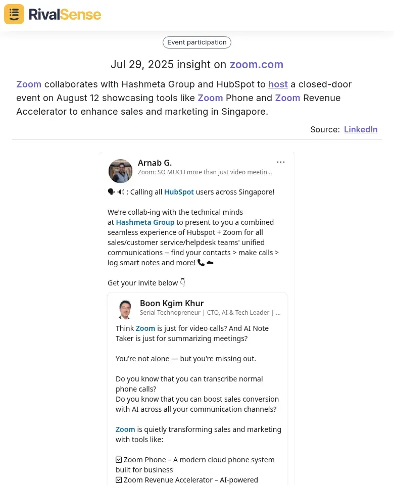 Zoom's partnership event