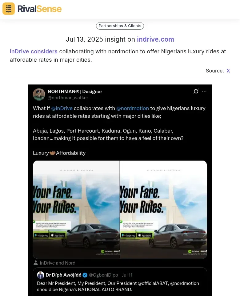 inDrive partnership insight