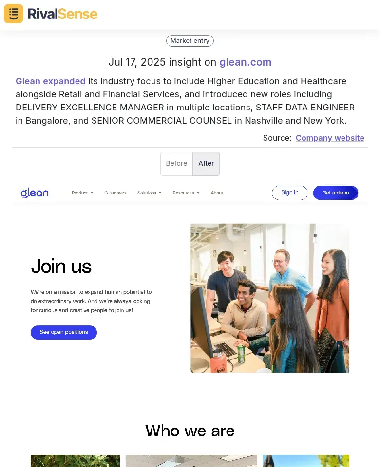 Glean Expansion