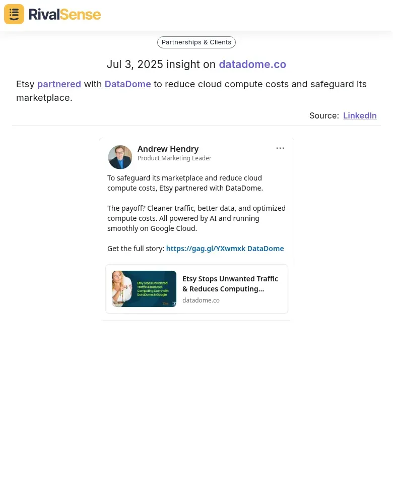 Etsy Partnership