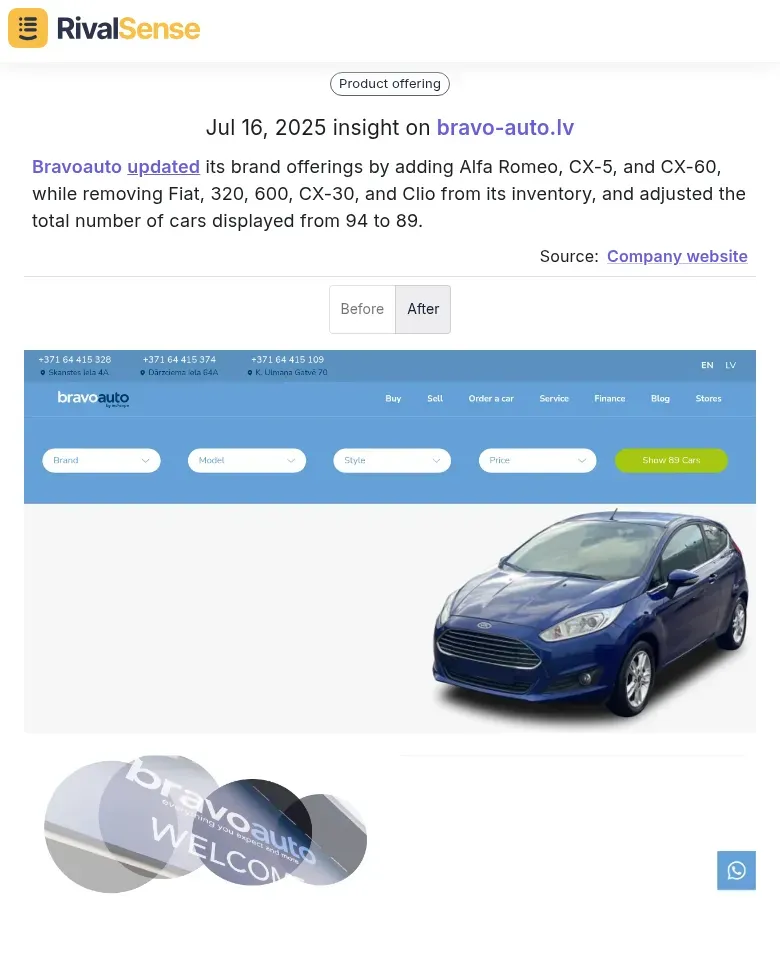Bravoauto Brand Updates
