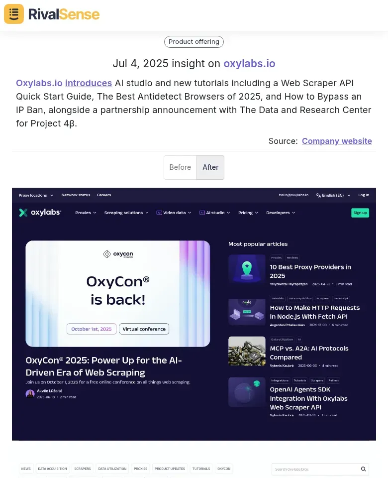 Oxylabs Tutorials