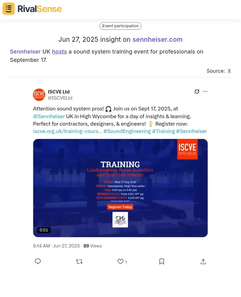 Sennheiser training event