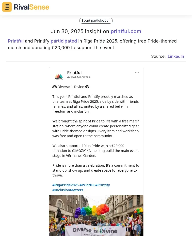 Printful and Printify at Riga Pride