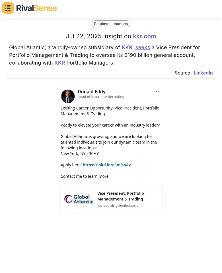 Global Atlantic VP Hiring